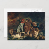 ユージーンデラクロワ – ダンテのバーク ポストカード (正面/裏面)