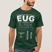 ユージーンモーロンスイートフィールド空港EUG Tシャツ (正面)