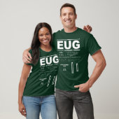 ユージーンモーロンスイートフィールド空港EUG Tシャツ (ユニセックス)