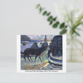 ユージーン・アンリ・ポール・ゴーギャンによるクリスマスナイト シーズンポストカード (スタンド正面)