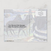 ユージーン・アンリ・ポール・ゴーギャンによるクリスマスナイト シーズンポストカード (裏面)