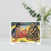 ユージーン・アンリ・ポール・ゴーギンによるタヒチの二人の女性 ポストカード (スタンド正面)