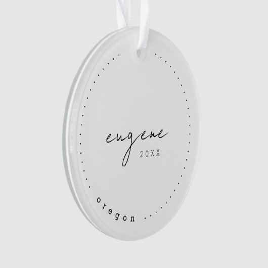 ユージーン、オレゴン州OR旅行統一された州シンプル オーナメント (正面)