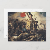 ユージーン・デラクロワが民をリードする自由 ポストカード (正面/裏面)