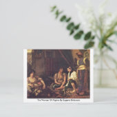 ユージーン・デラクロワのアルジェの女性 ポストカード (スタンド正面)