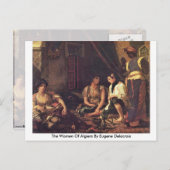 ユージーン・デラクロワのアルジェの女性 ポストカード (正面/裏面)