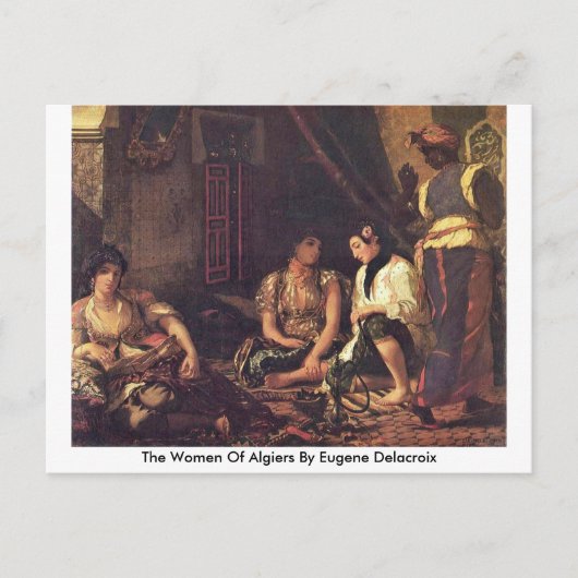 ユージーン・デラクロワのアルジェの女性 ポストカード (正面)