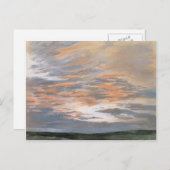 ユージーン・デラクロワ – 夕暮れ時の空の勉強 ポストカード (正面/裏面)