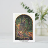 ユージーン・ド・ラクロワの「天使と格闘するヤコブ」 ポストカード (スタンド正面)