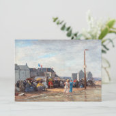 ユージーン・ブーダン - トルヴィルでの水浴の時間 招待状 (スタンド正面)