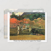 ユージーン・ポール・ゴーギンの白馬 ポストカード (正面/裏面)