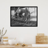 ユージーン・レフェブルが1909年に飛行機に着席 ポスター (キッチン)