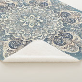 ユースのスノーフレーク霜の降りた曼荼羅3 シェルパブランケット (3/4)