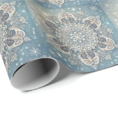 ユースのスノーフレーク霜の降りた曼荼羅3 ラッピングペーパー (ロールコーナー)