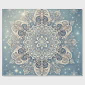 ユースのスノーフレーク霜の降りた曼荼羅3 ラッピングペーパー (フラット)