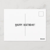 ユースを懐かしむ面白い誕生日ポストカード ポストカード (裏面)