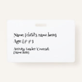 ユースアクティビティキャンプ会員 バッジ (裏面)