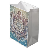 ユースエレガントのスノーフレーク霜の降りた曼荼羅 ミディアムペーパーバッグ (裏面アングル)