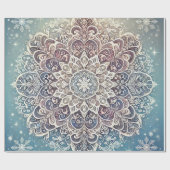 ユースエレガントのスノーフレーク霜の降りた曼荼羅 ラッピングペーパー (フラット)