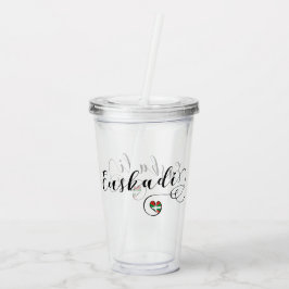 ユースカディバスク州旗ハート アクリルタンブラー