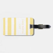 ユースキャパーソナライズされたンプイエローストライプ ラゲッジタグ (裏面横)