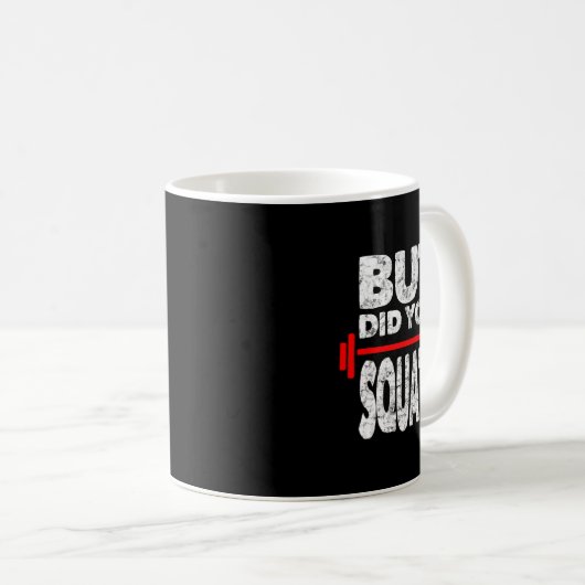 ユースクアットジムラバーフィットネストレーニング おもしろい コーヒーマグカップ (正面右)