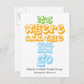 ユースグループチャーチクリシタン葉書カード招待状 インビテーションポストカード (正面/裏面)