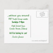 ユースグループ招待状 インビテーションポストカード (裏面)