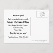 ユースグループ招待状 インビテーションポストカード (裏面)