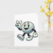 ユースゴルフプレーヤーボーイズゴおもしろいルフ カード (黄色い花)