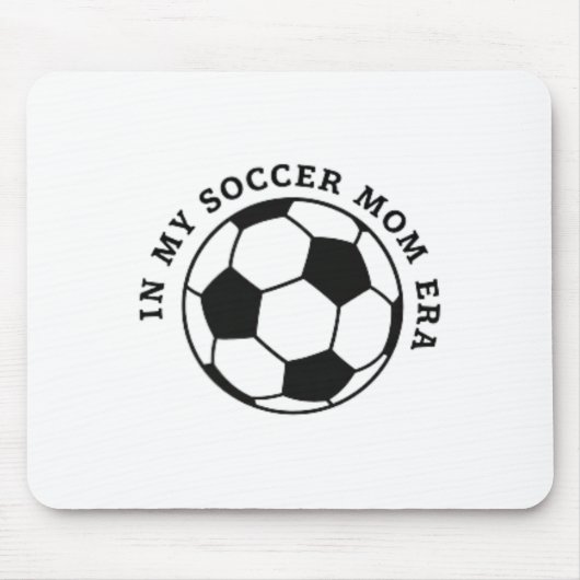 ユースサッカーの母、チームママ サッカーの試合日 ママ マウスパッド (正面)
