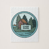 ユースサマーキャンプ島キャビンカスタムと看板 ジグソーパズル (縦)