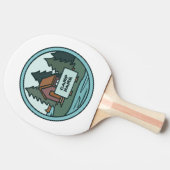 ユースサマーキャンプ島キャビンカスタムと看板 卓球ラケット (横)