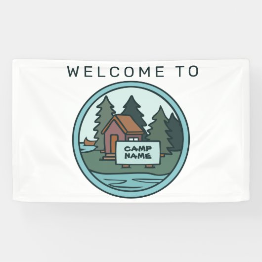 ユースサマーキャンプ島キャビンカスタムと看板 横断幕 (横)