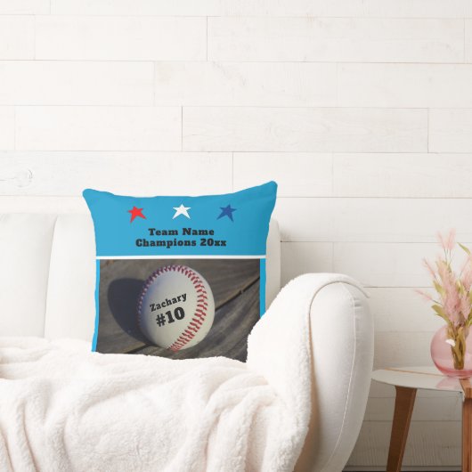 ユースチームの野球のネームナンバスター クッション (ソファ)