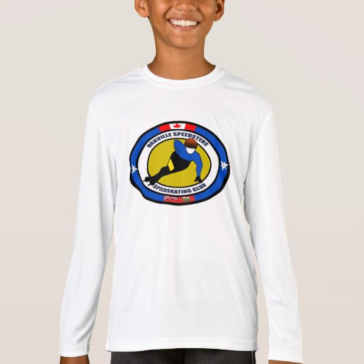 ユースパフォーマンスシャツ/オークビルスピードスケートで滑る Tシャツ (正面)