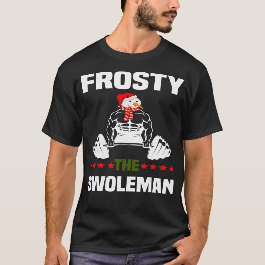 ユースプ霜の降りたリスマスセーターおもしろいスノーマ Tシャツ (正面)