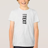 ユースボーイズ女の子トリユニセックスーブレンドホワイトフレック トライブレンドＴシャツ (正面)