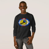 ユースロングスリーブティー/オークビルスピードスケートで滑るクラブ Tシャツ (正面フル)