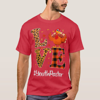 ユース牧師ラブサンクスギビングLeopard Turkey Autu Tシャツ