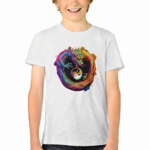 ユース陰陽ドラゴンTシャツ