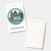 ユース·サマー·キャンプ·アイランド·キャビン(カスタム表示) バッジ (正面＆裏面)