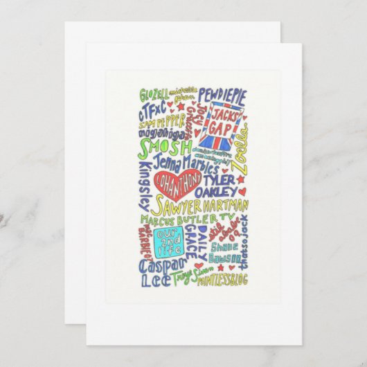 ユータブ 招待状 (正面/裏面)