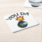 ユーダグリッター爆弾 スクエアペーパーコースター (アングル)