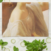 ユーチャリス – レイトンの果実のバスケットを持つ女の子 キッチンタオル (折り畳み)