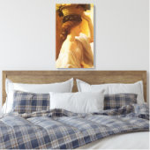 ユーチャリス – レイトンの果実のバスケットを持つ女の子 キャンバスプリント (インサイチュ (寝室))