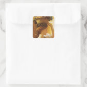 ユーチャリス – レイトンの果実のバスケットを持つ女の子 スクエアシール (バッグ)