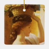 ユーチャリス – レイトンの果実のバスケットを持つ女の子 セラミックオーナメント (裏面)