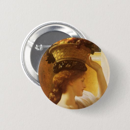 ユーチャリス – レイトンの果実のバスケットを持つ女の子 缶バッジ (正面&裏面)