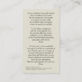 ユーチャーリ絵を描スト祈りの言葉カード コーリングカード (裏面)